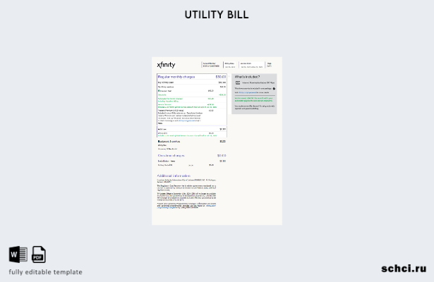 цифровая загрузка США Xfinity счета за коммунальные услуги, страницы со словам 2
